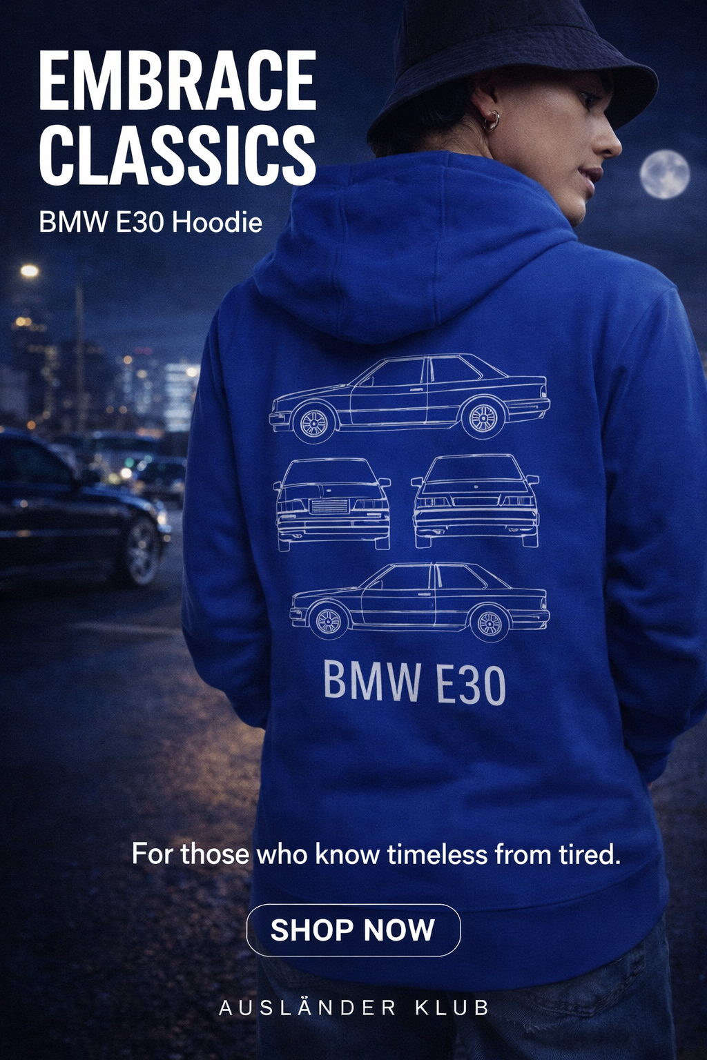 BMW E30 Limited Blueprint Series Hoodie