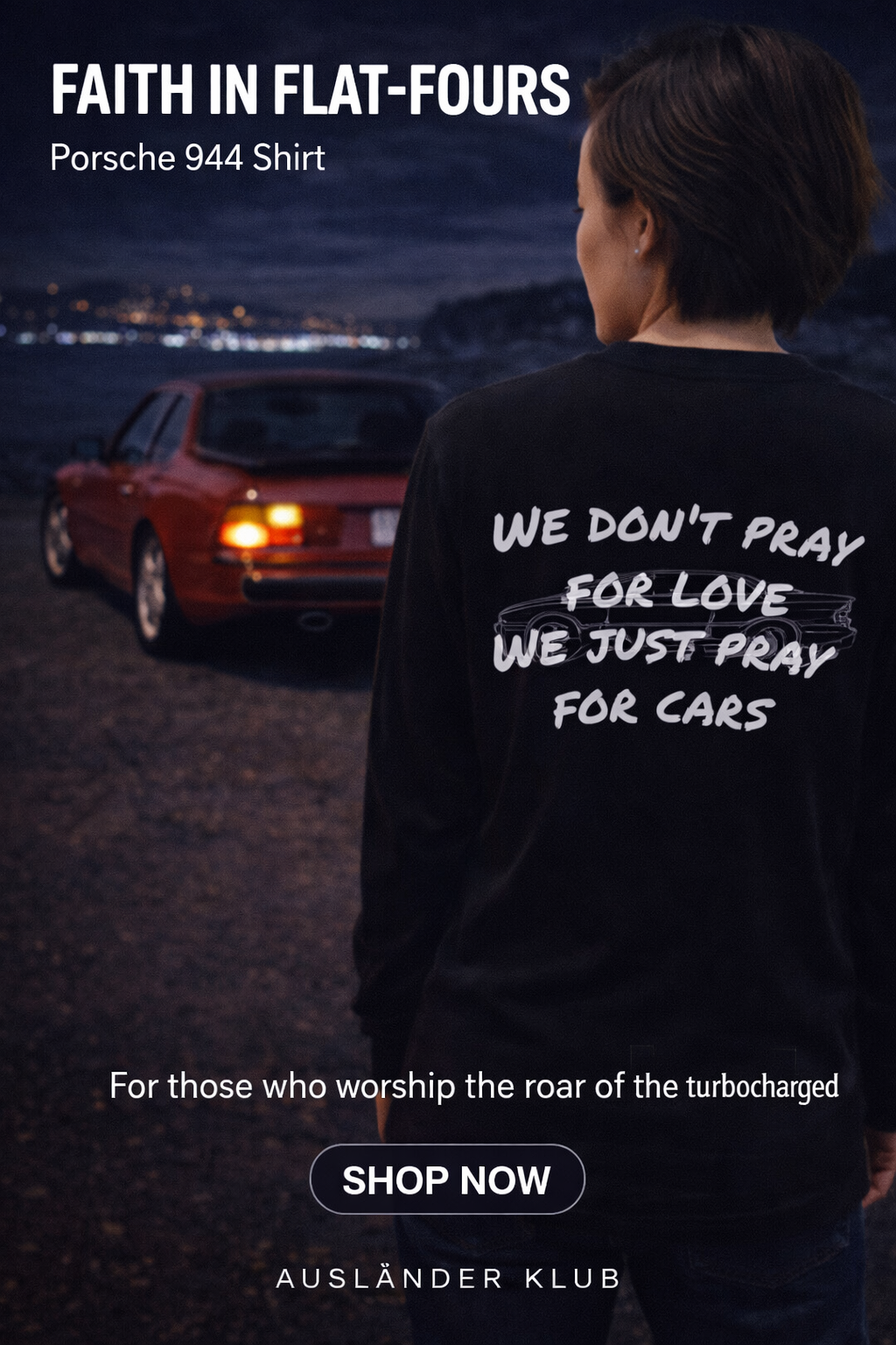 Porsche 944 “Pray for Cars” Blueprint Long Sleeve
