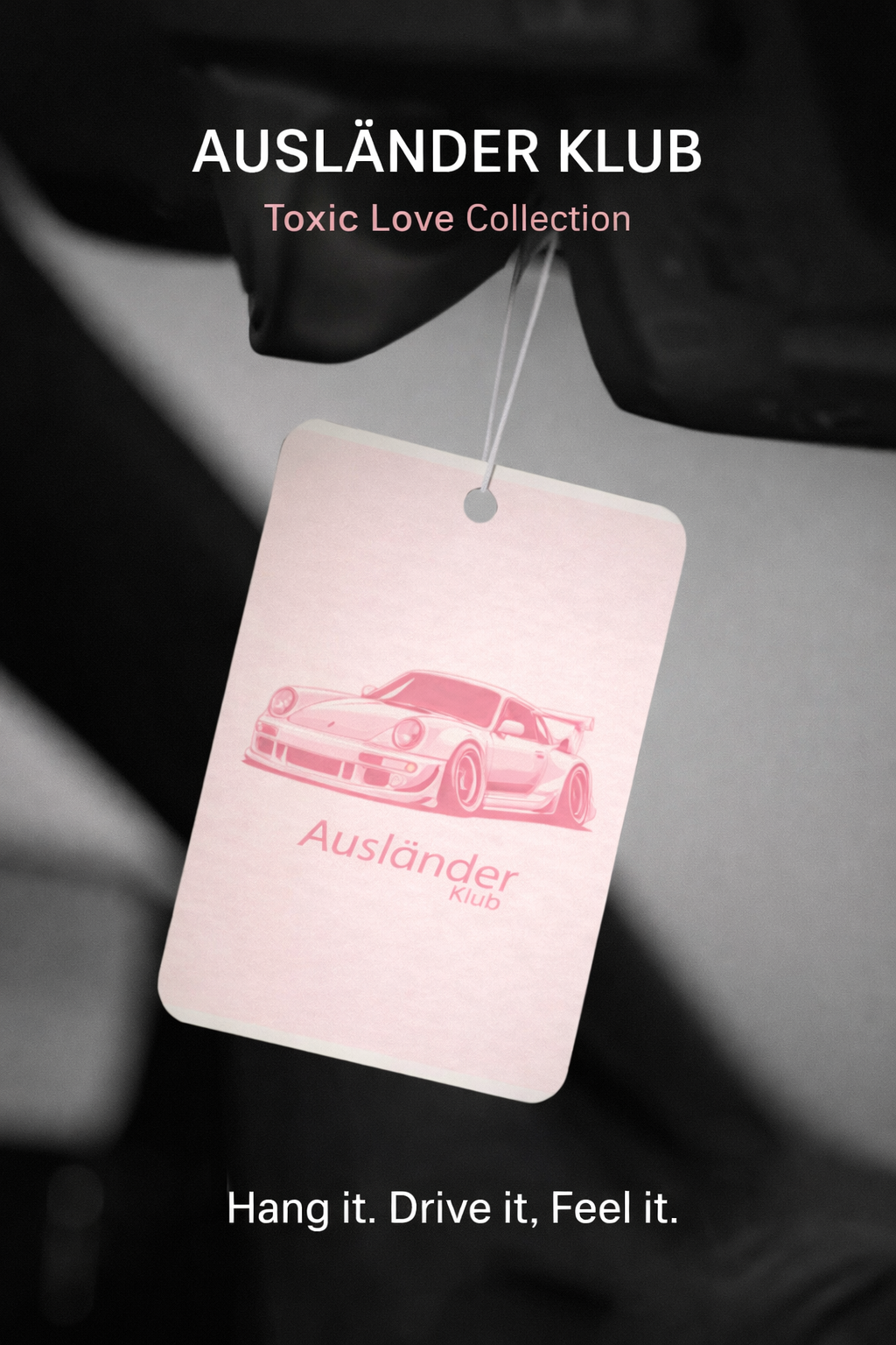 Car Air Freshener — Pink Heartbreaker Porsche